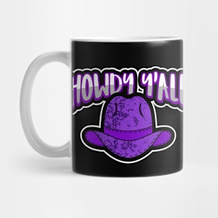 HOWDY Yall Purple - Cowboy Hat Mug